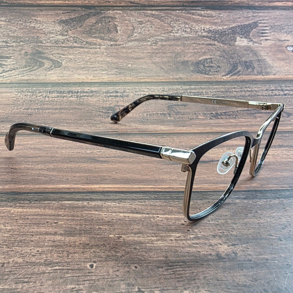 Nautica NL05012 001 Black Gold Cat Eye Eyeglasses Frames 51-18-140 Womens